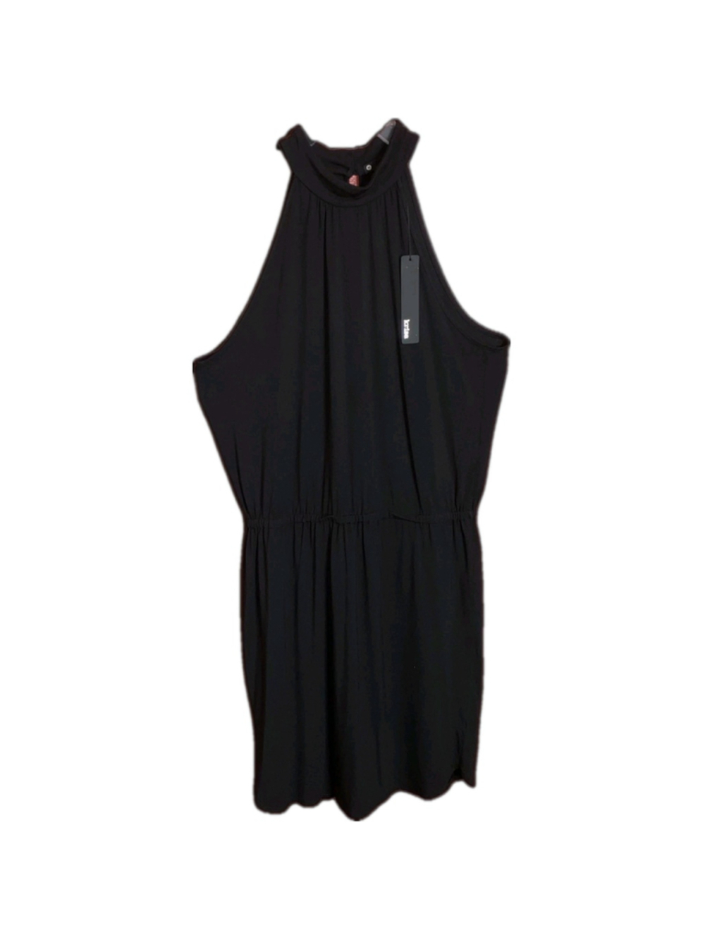 Krisa Black Blouson Halter Dress Womens M NWT LBD Cocktail Party